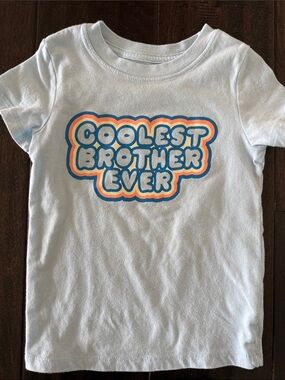 Cat & Jack Light Blue "Coolest Brother Ever" Short-Sleeve Graphic Tee
